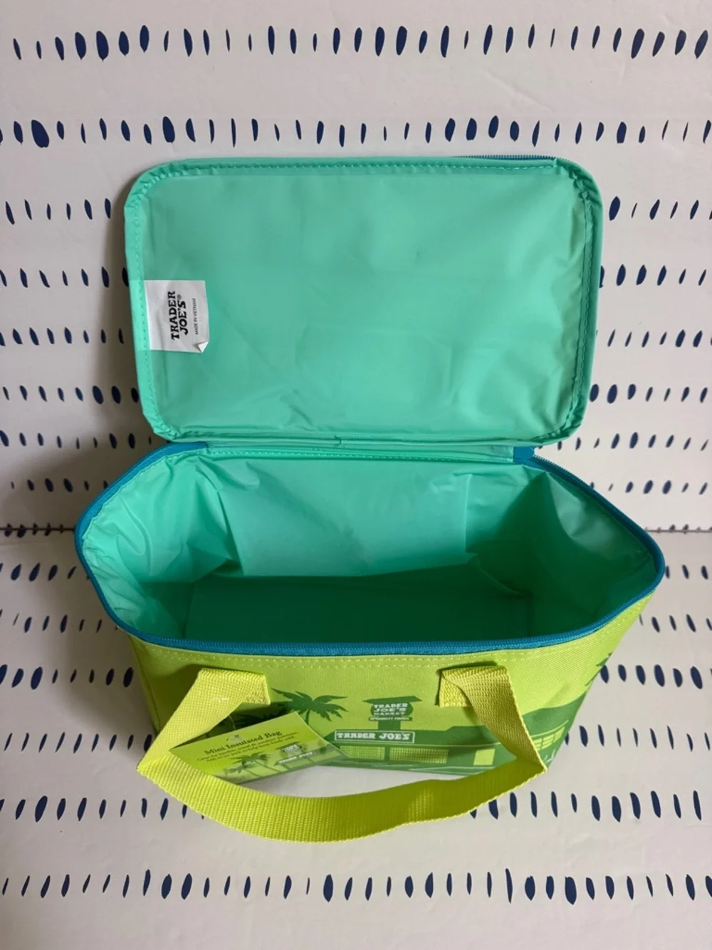 Trader Joe's Blue & Green Mini Insulated Bag Summer 2026